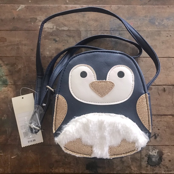 Cat & Jack Penguin navy blue girls shoulder bag